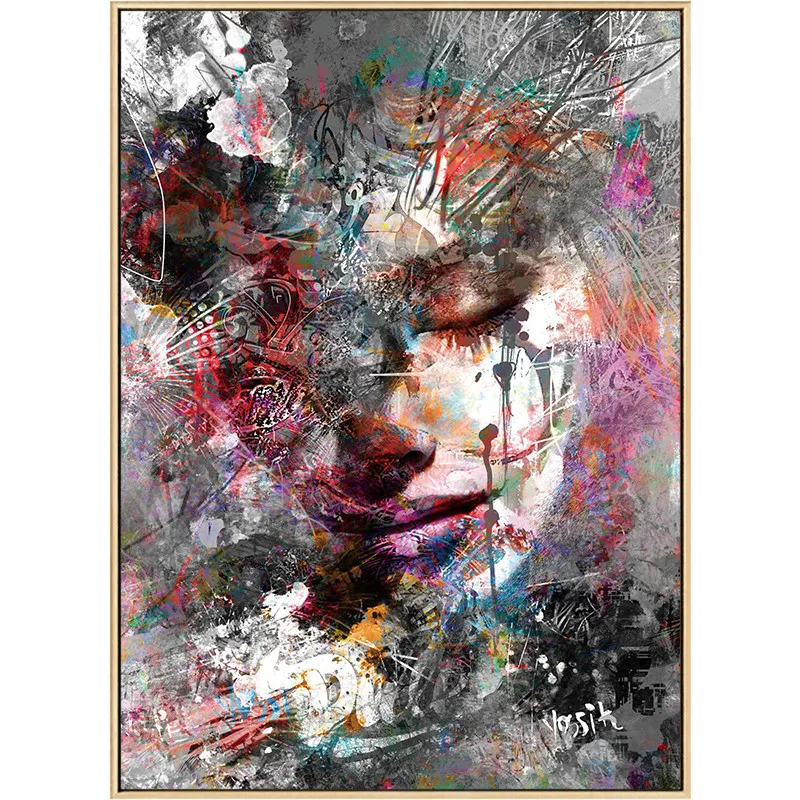 

Abstract Girl Wall Paintings Print On Canvas Art Prints Graffiti Art Prints Modern Pop Wall Pictures For Living Room Unframed