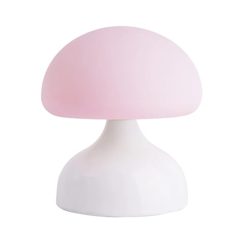 pink СВЕТОДИОДНЫЙ ночник в виде гриба из мультфильма, USB мощный креативный силиконовый светильник для детской спальни, прикроватная настольная лампа, рождественские подарки для детей - Испускаемый цвет: pink