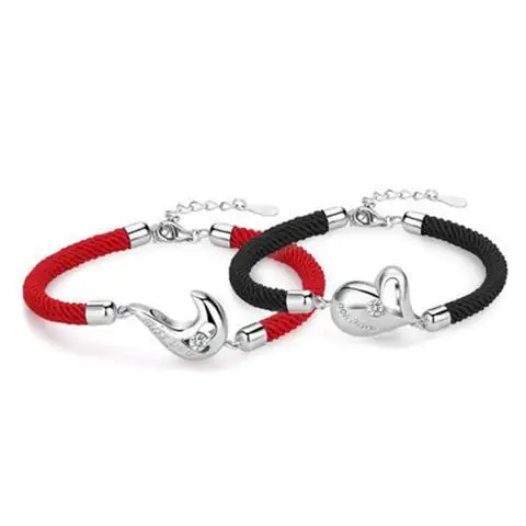 

Xinxiangyi Couple Bracelet a Pair of Korean Students Men and Women Simple Red Rope Love Carrying Strap Birth Year Lettering Gift