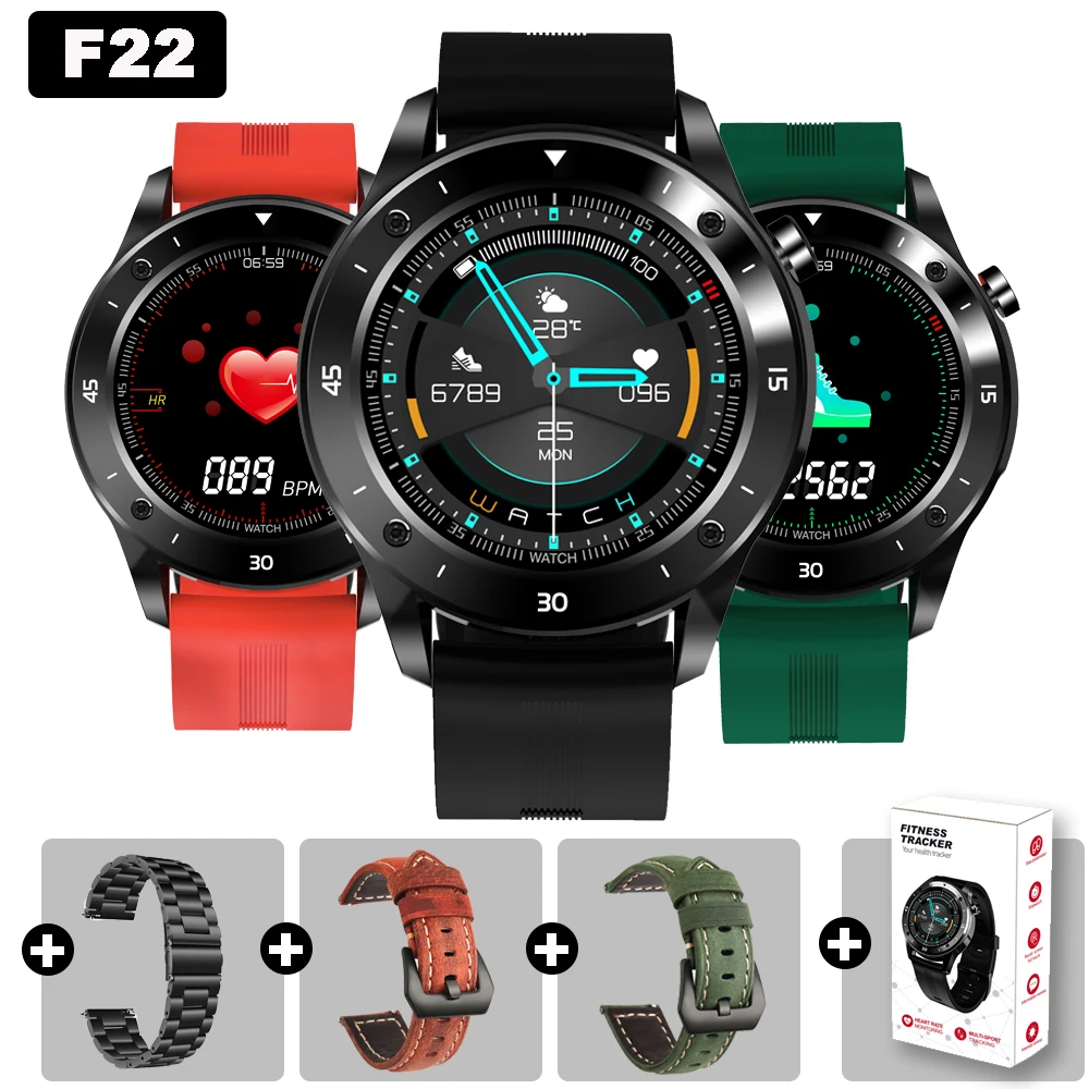 Смарт-часы F22 с сенсорным экраном пульсометром и фитнес-трекером | Электроника