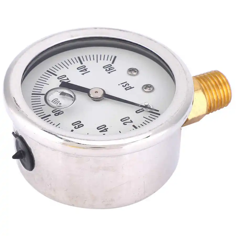 Professional Filter Water Pressure Gauge Shock-Resistant Stainless Steel with Oil 160psi NPT 1/4in Pipe Thread Reducing Valve |