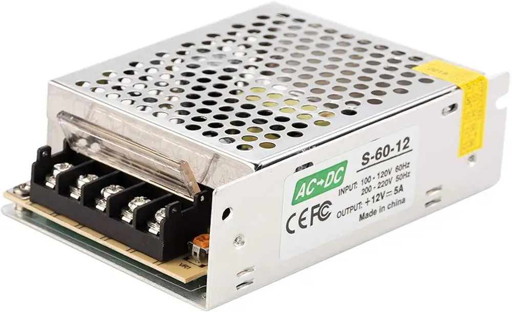 Импульсный источник питания постоянного тока на 12 В 5 А 60 Вт Универсальный