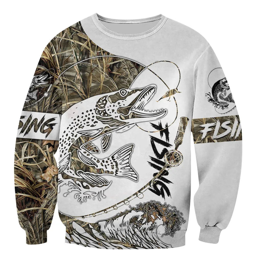 

Mens New Fashion Sweatshirt Fishing Art 3D Printed Harajuku Casual Hoodies Unisex Hip-hop Zipper Hoodies WY0156