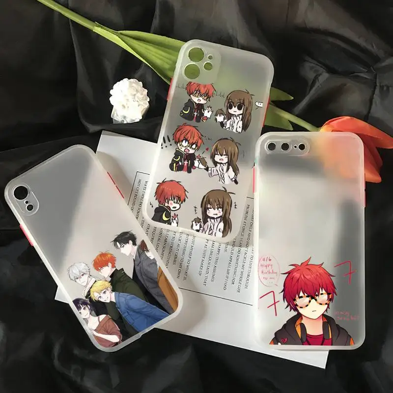 

anime 707 Mystic Messenger Phone Case matte transparent For iphone 7 8 11 12 plus mini x xs xr pro max cover