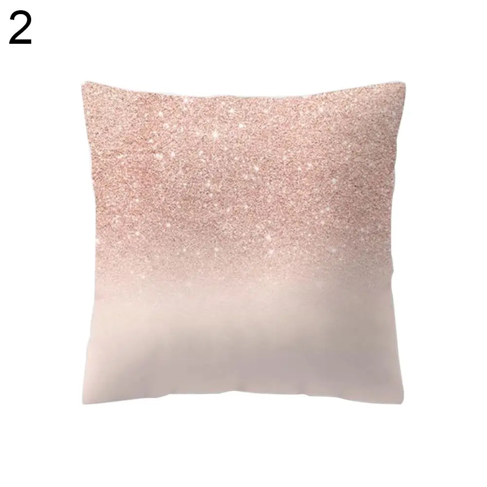 45x45 см Симпатичная розовая золотистая наволочка для подушки квадратная с