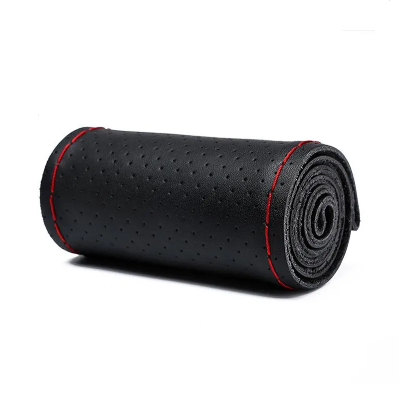 Оплетка рулевого колеса 38 см из натуральной кожи универсальная оплетка для