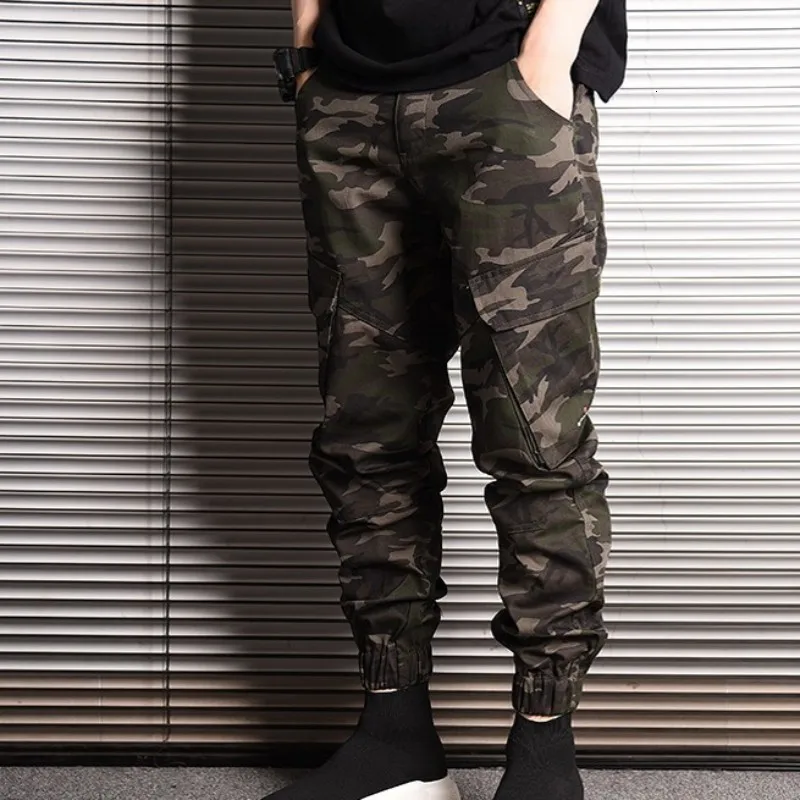 Модные хлопковые мужские шаровары 2020 камуфляжные брюки-карандаш в японском