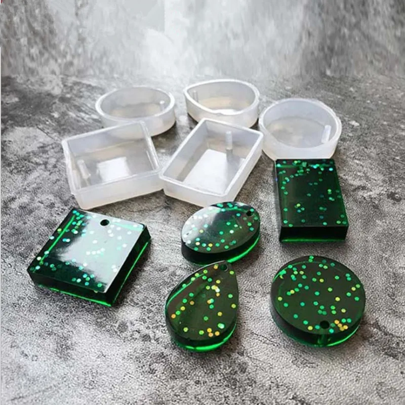 5pcs DIY Pendent Silicone Molds Resin Casting Craft Handmade Candle Mould Jewelry Solid Making Tool Epoxy | Дом и сад