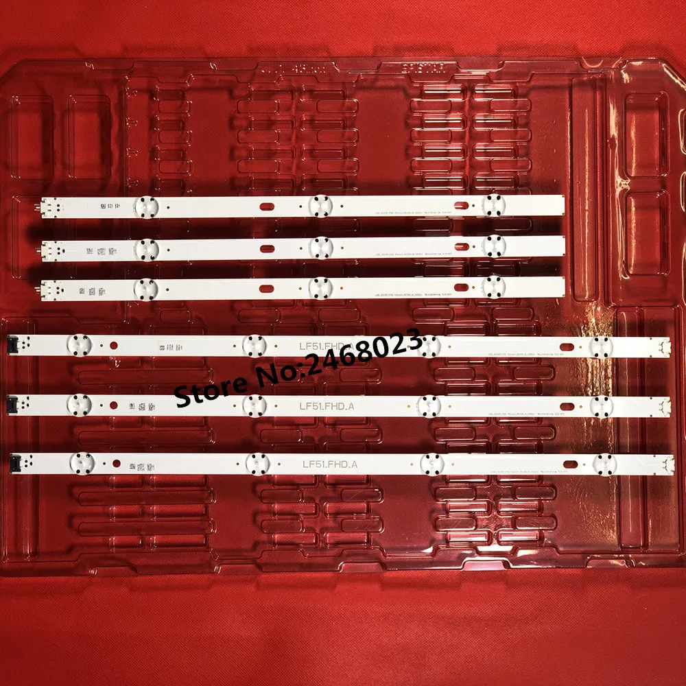 Новинка партиями по 5 комплектов = 30 шт. светодиодный подсветка полосы для LG 43LF5100