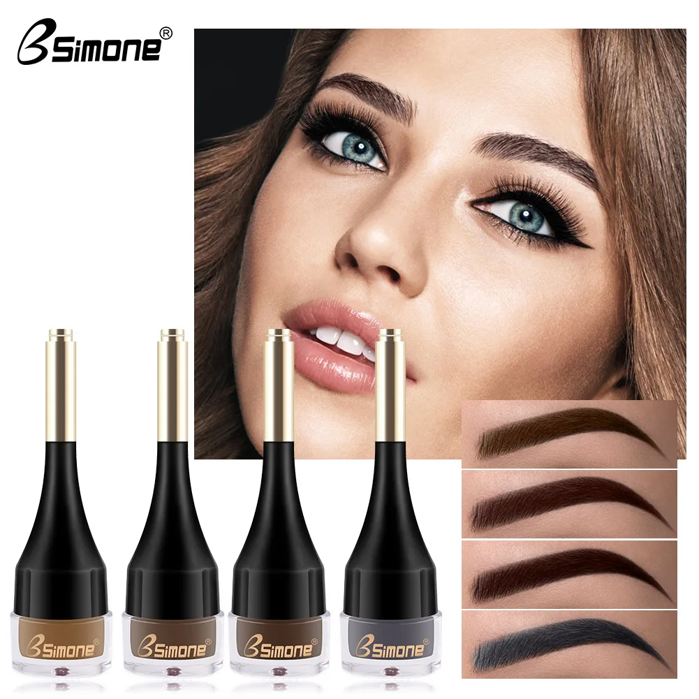 Тату карандаш для бровей 4 цвета стойкий водостойкий гель с воздушной подушкой