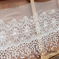 1 yard width30cm glamorous hollow embroidery laces net yarn trimming lace for garment sewing accessoriesss 2480