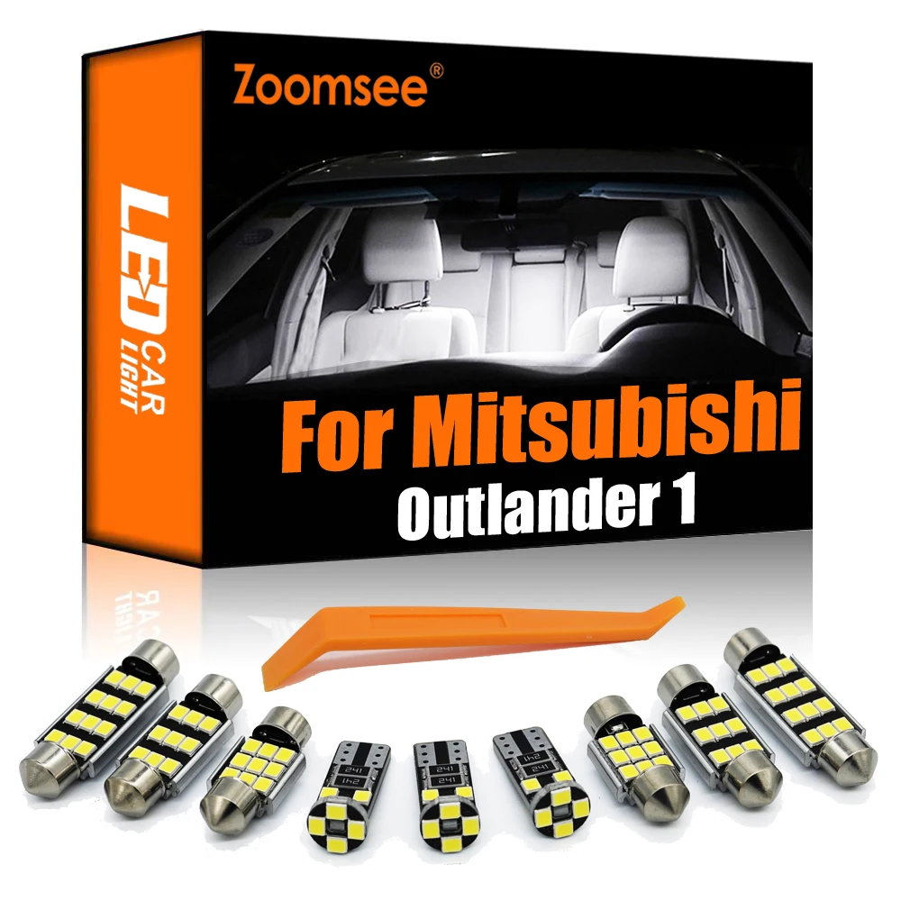 

Zoomsee 8Pcs внутренний СИД для Mitsubishi Outlander 1 2001-2006 Canbus автомобиль лампы в маскирующем колпаке для внутренних помещений карты чтения ствол светиль...