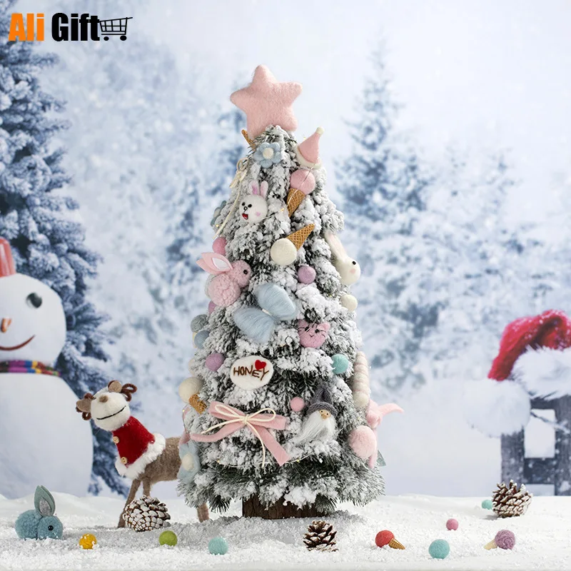 DIY миниатюрная снежинка маленькая имитация елочные украшения из Treewool для