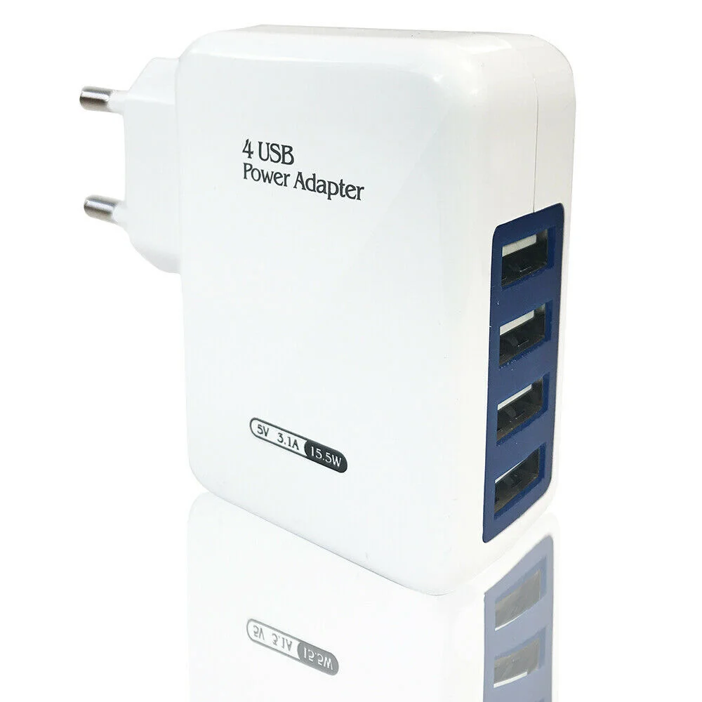 

Quick Charge 3.0 Chargeur Secteur USB Rapide 4 Ports Adaptateur Mural Universel