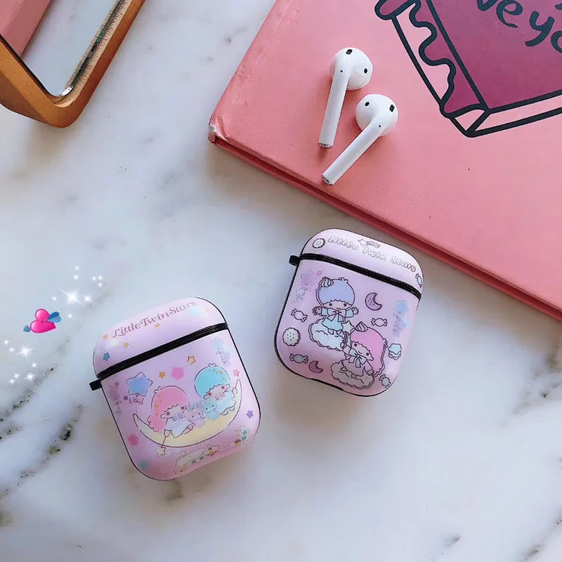 Дамбо персонажи Little Twin Stars Мягкий силиконовый чехол Беспроводной наушники зарядным устройством чехол сумка для Apple AirPods 1 2 Bluetooth чехол coque
