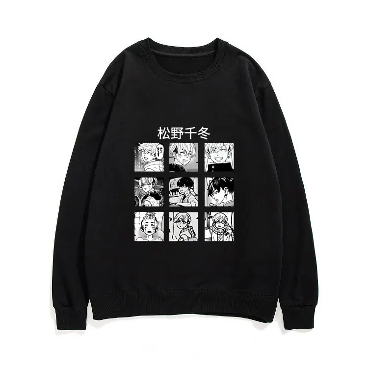 

Chifuyu Matsuno Letter Print Sweatshirt Teenagers Clothes Anime Pullover Japan Manga Tokyo Revengers Sweatshirts Men Women Tops