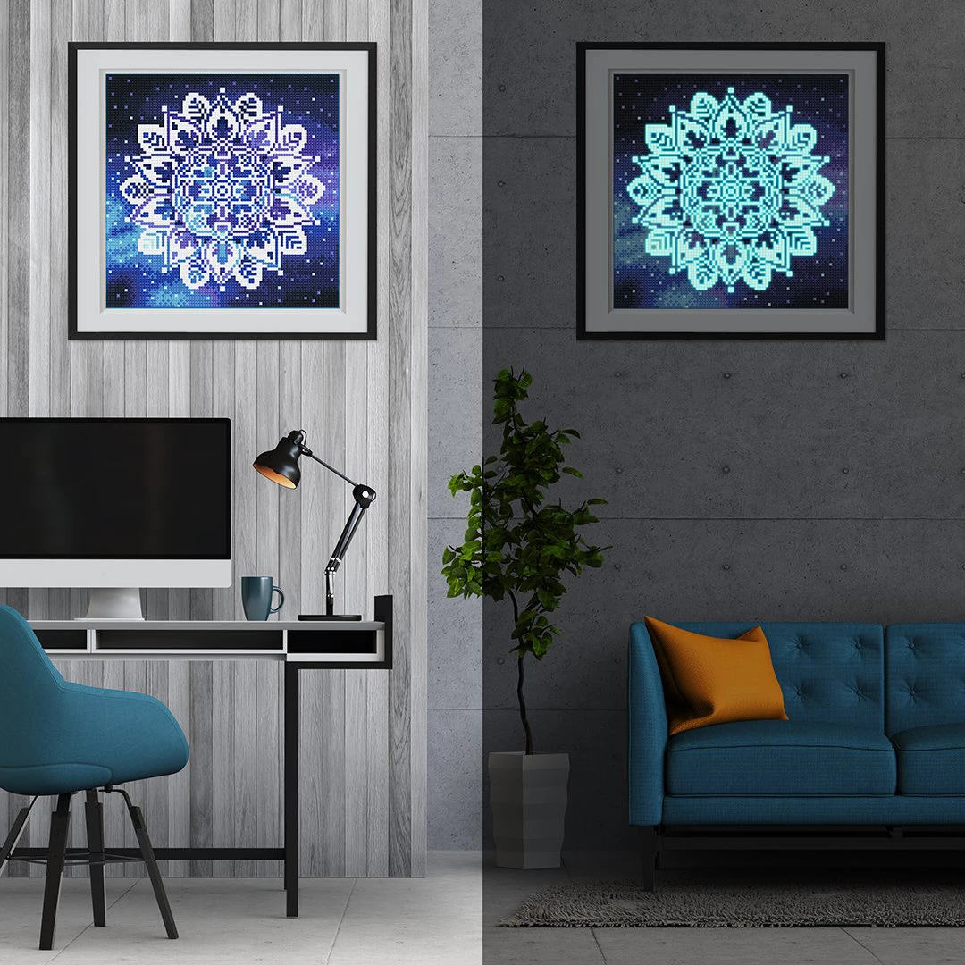 

Glow In Dark 5D Luminous Diamond Painting DIY Adult Craft Partial Round Drill Rhinestone Embroidery Resin Best Gift Round Flower