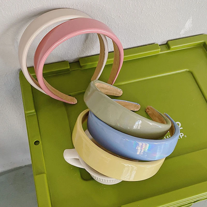 

Обруч для волос из полиуретана, однотонный, с мягкой подкладкой