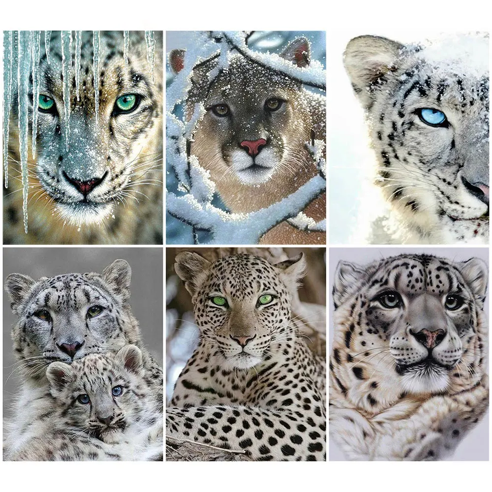 

Brand New 5D Full Animal Leopard Picture Diamond Painting Cross Stitch Art Full Drill Embroidery Living Room Decoration