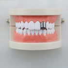 Металлические зубы черногозолотогосеребряного цвета в стиле хип-хоп, 1 шт., для женщин, мужчин, рэперский зуб, зубные решетки, панк, украшения для тела, подарок