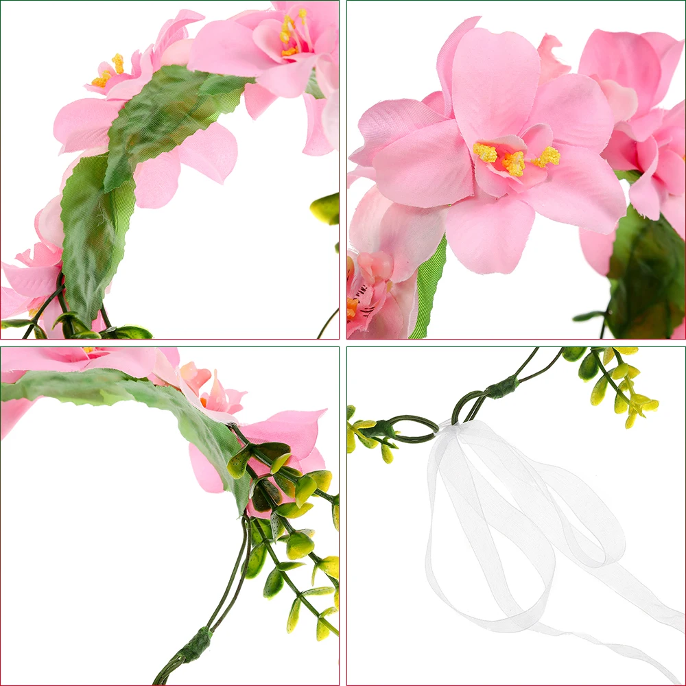 

MOLANS Wedding Bride Fashion Flower Crown For Art Photography Handmade Women Artificial Floral Headband Hoop Hair Accessories