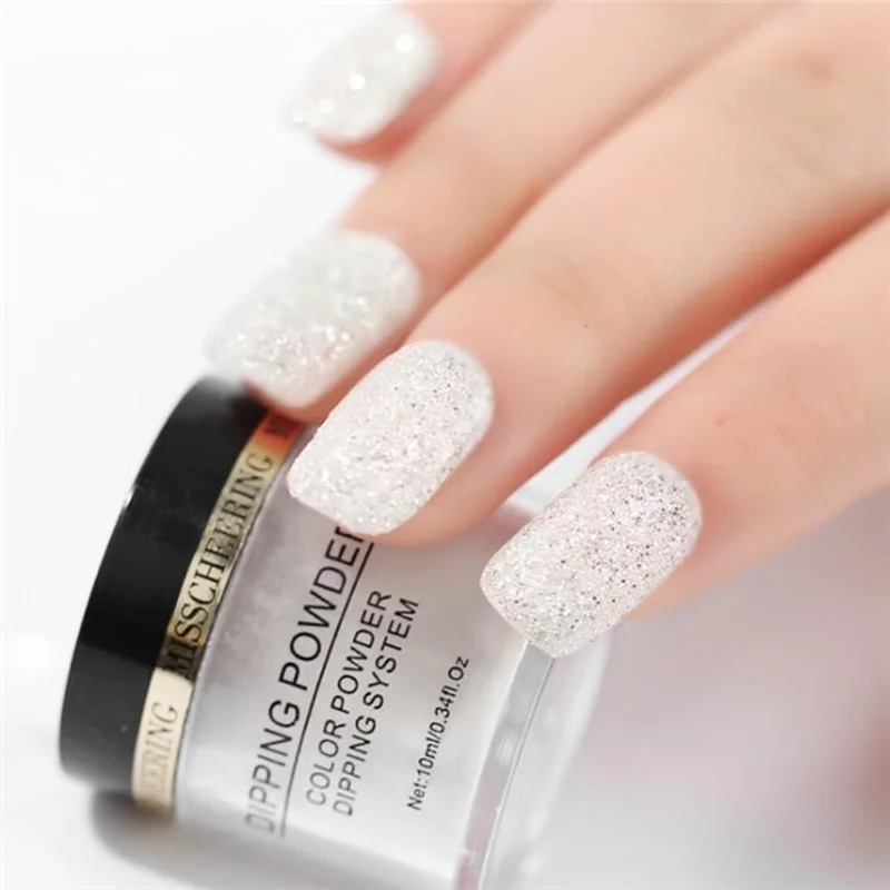 12 цветов для дизайна ногтей блестящий акриловый порошок погружения пудра УФ-геля