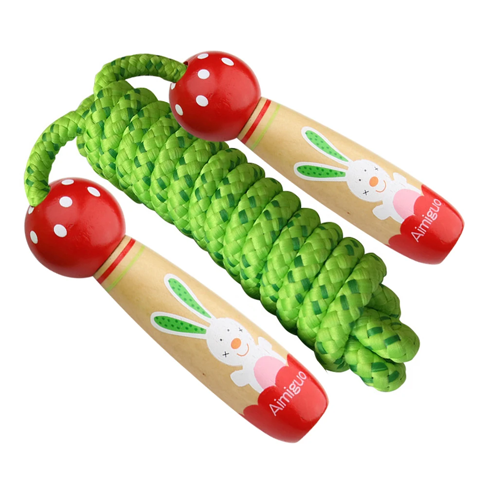 Спортивный Бодибилдинг Фитнес детская скакалка мультфильм деревянные ручки