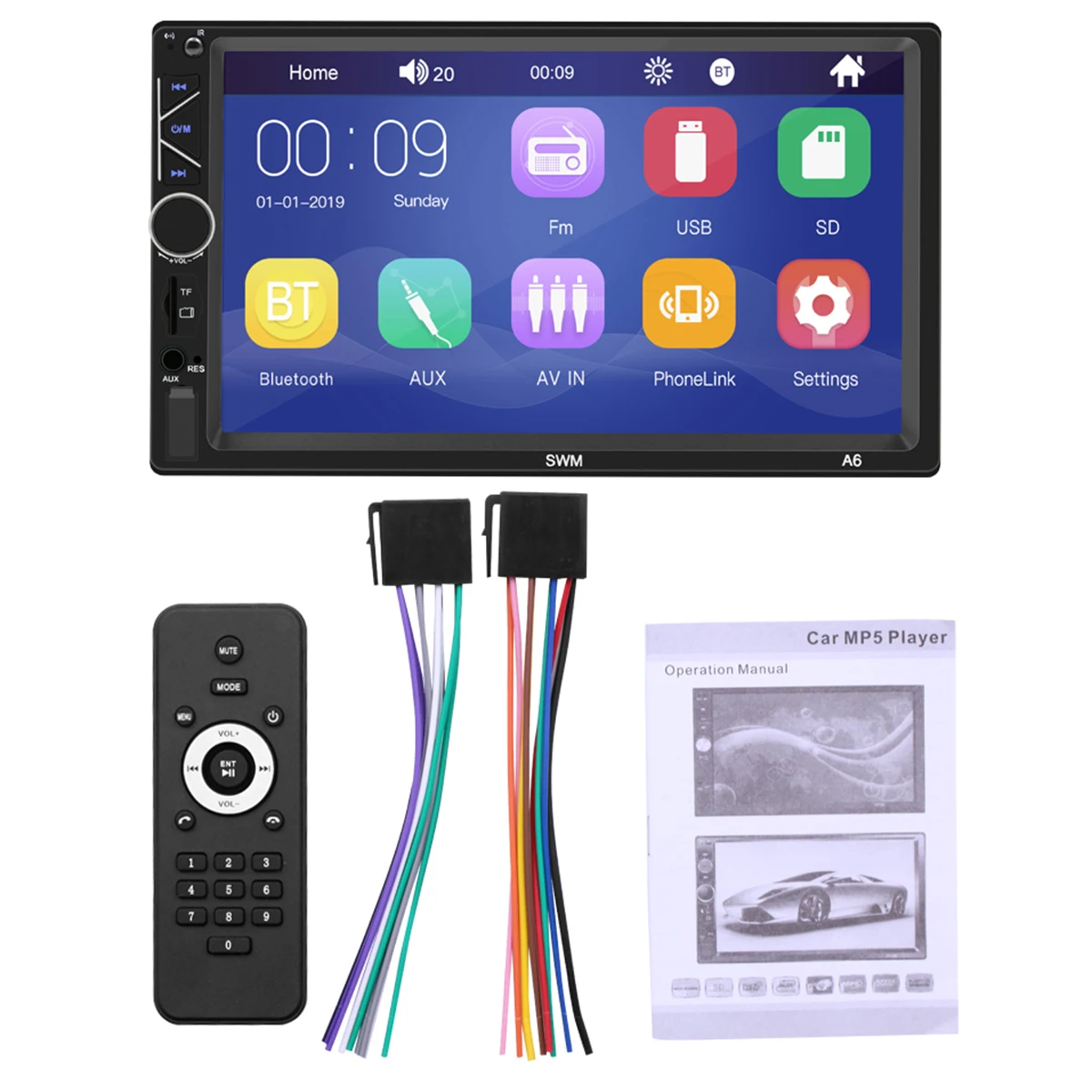 7 дюймовый 2 Din USB выход MP5 плеер сенсорный экран HD 87 5 108 МГц автомобильное радио