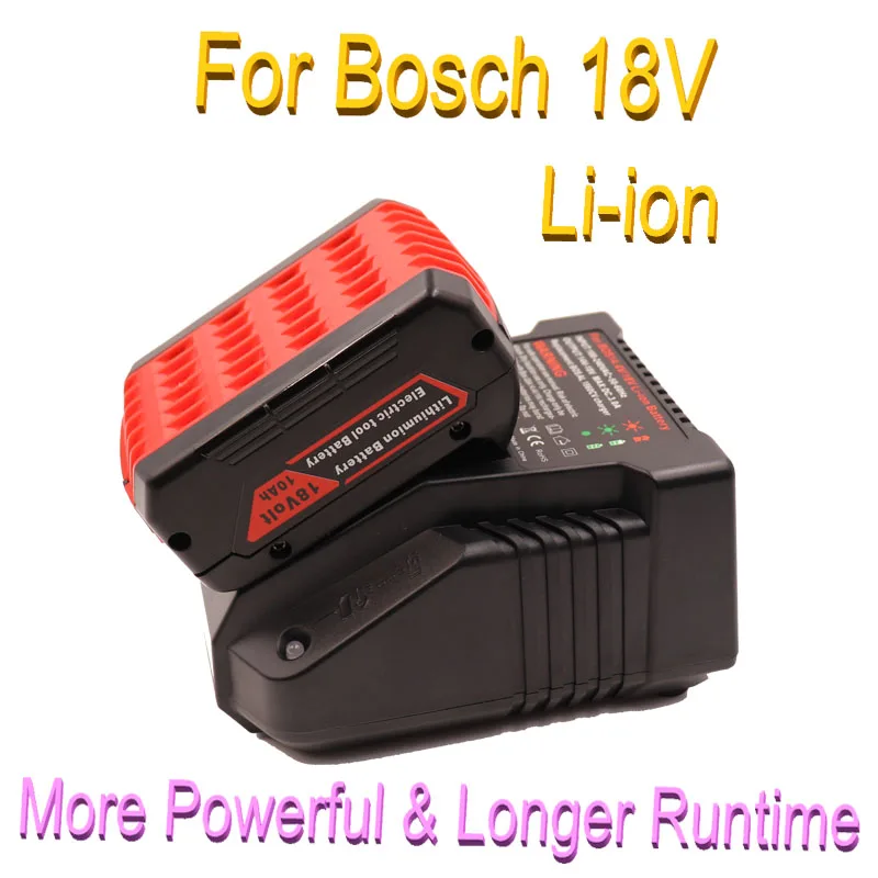 

18V Battery 10Ah Rechargeable Li-ion For Bosch 18 V Power Tool Backup 10000mah Portable Replacement BAT609 Lndicator Light