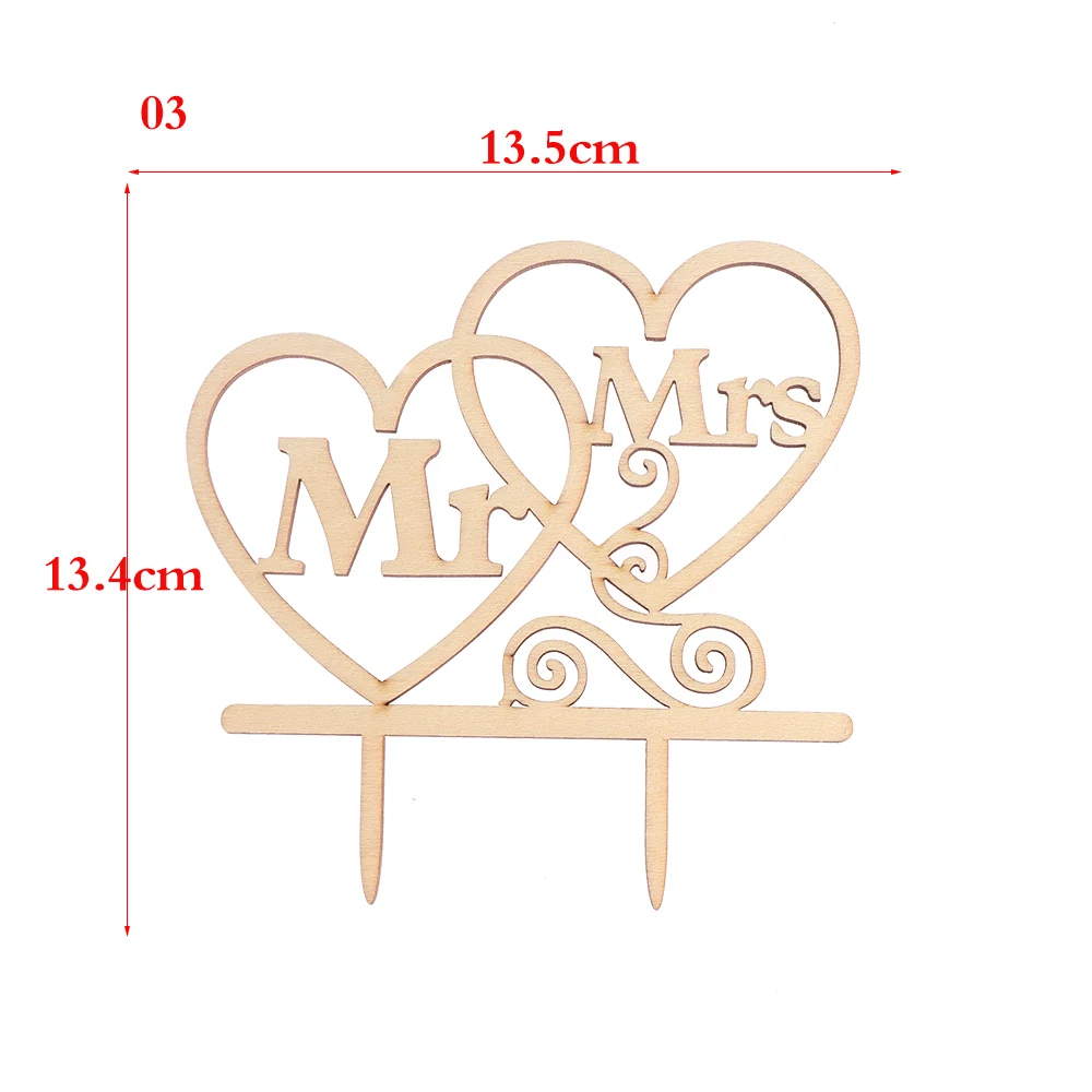 "Mr and Mrs" Vintage Rustic Wedding Cake Topper Laser Cut Wood Letters DIY Wedding Cake Decor Favors Supplies Engagement Gifts