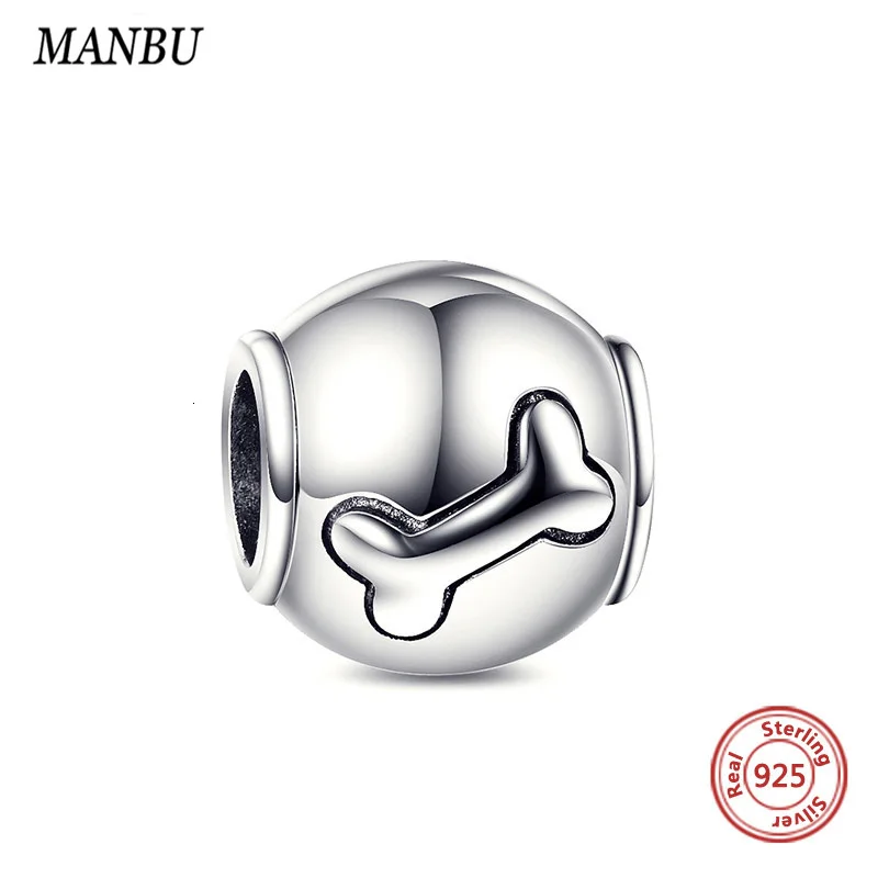 Fit pandora серебряный шарм Милая собачья кость модные Подвески для изготовления