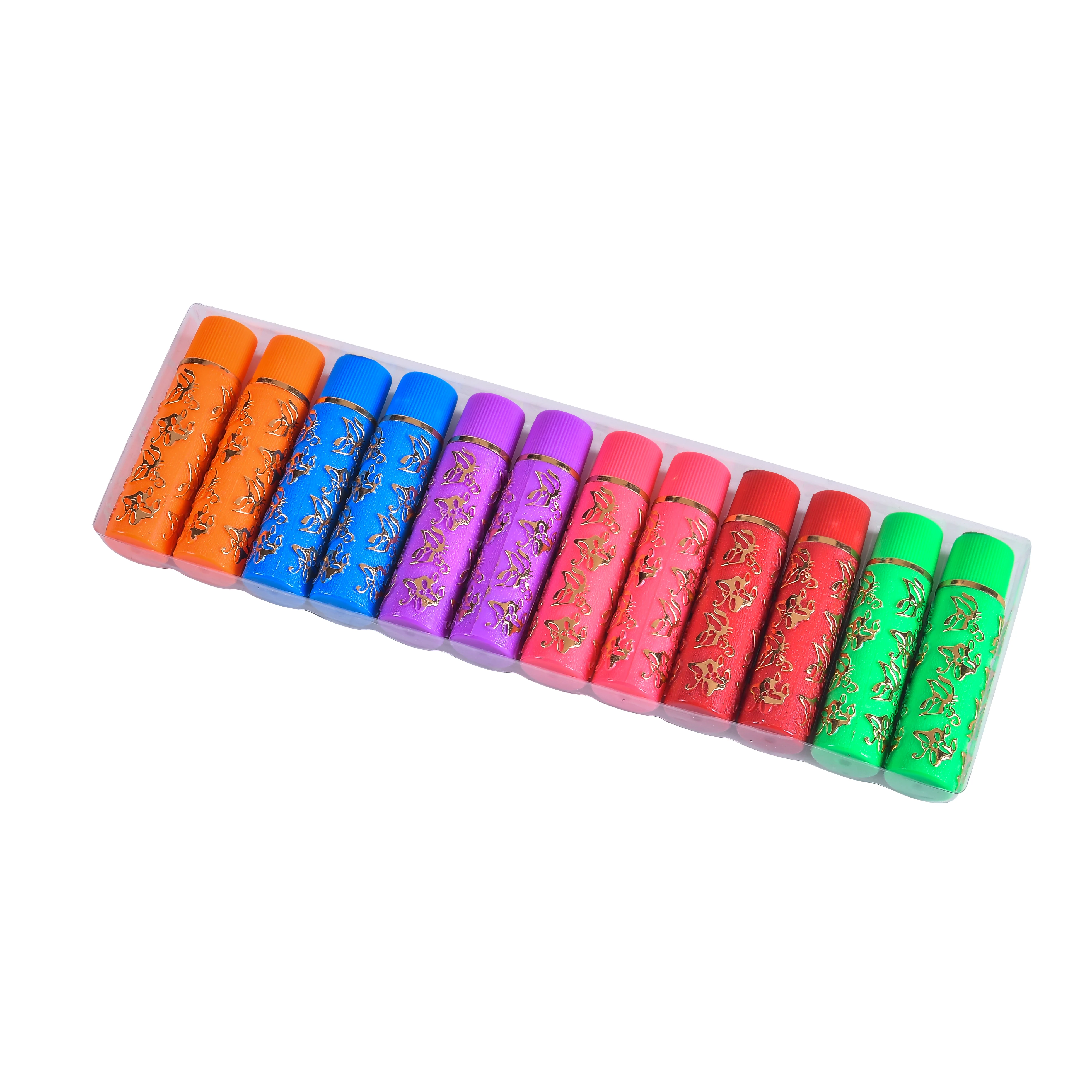 

12 Pieces Set Beauty Butterfly Tube Temperature Sense Magic Change Color Lipstick For Girls Lip Makeup Gloss cosmetic