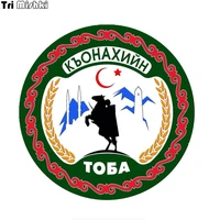 tri mishki wcs778 1414cm kyonakhin toba chechen youth organization car sticker colorful decals motorcycle accessories stickers