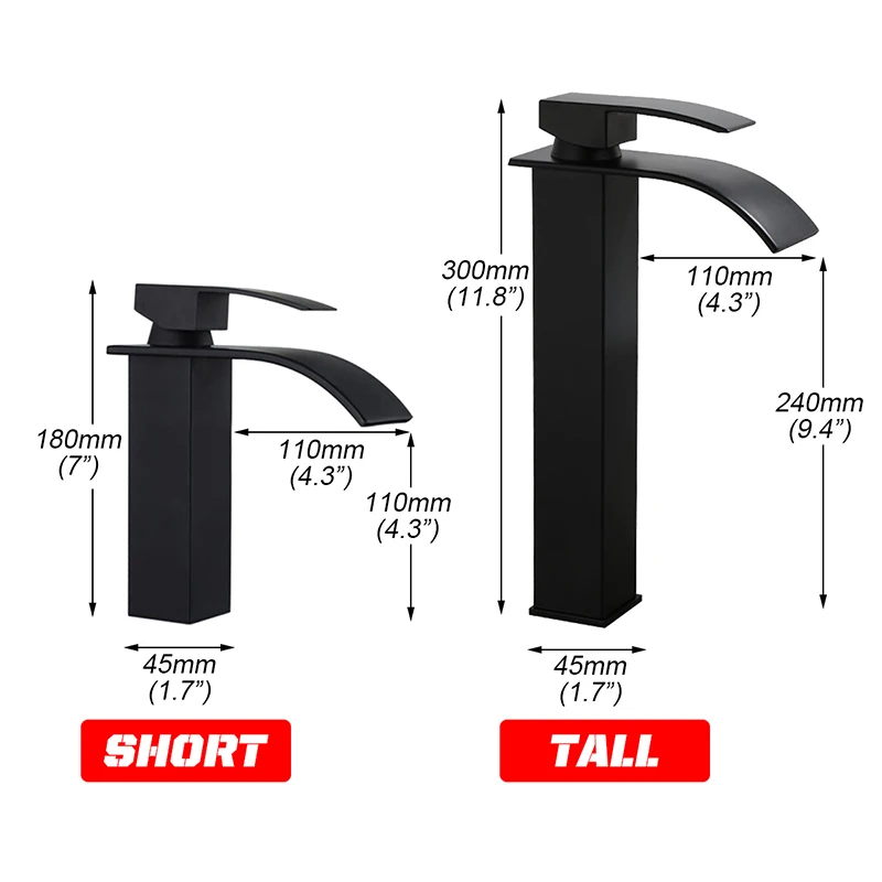 

1pcs Mount Waterfall Bathroom Faucet Vanity Vessel Sinks Mixer Tap Cold And Hot Water Tap Highquality Plating Faucet Bath Tools
