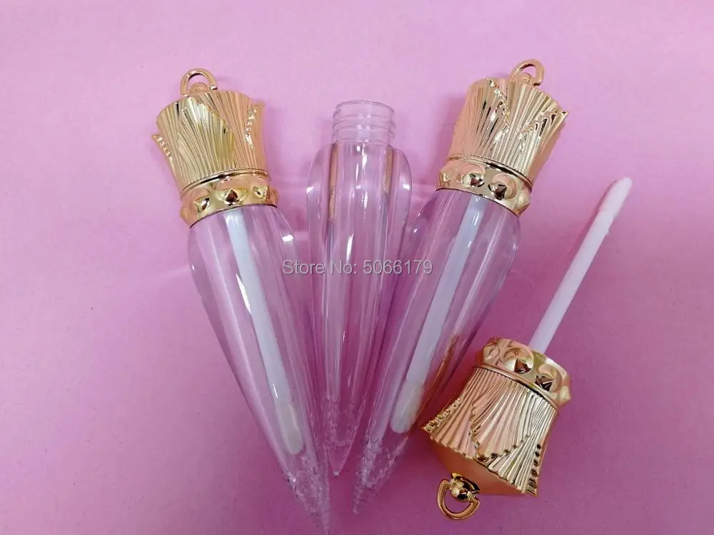 10/50/100pcs 5ML Empty Wands Shape Plastic Lip Gloss Tube Beauty Clear Queen Lipgloss Container Carrot Lipstick Bottle | Красота и