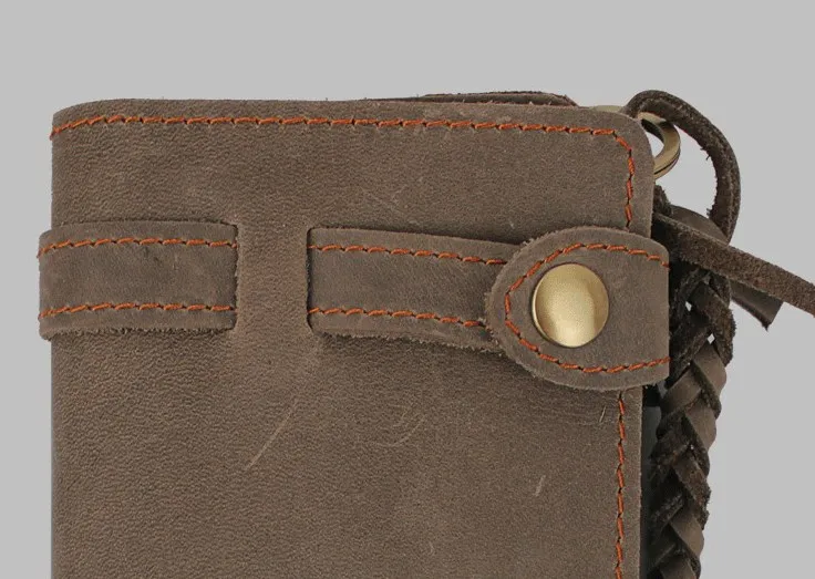 

Genuine leather cow skin men casual long purse card holder