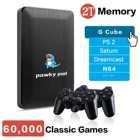 Новая 2T HDD Pawky Pad Ретро видео игра 4K 3D портативная внешняя игровая консоль для G CubeSaturnPS2N64 60000 + игры для Windows PC