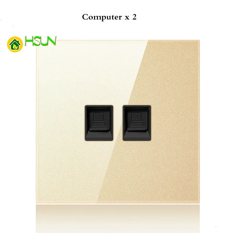 Настенный переключатель цвета шампанского с USB 1/2/3/4 клавиши|Выключатели| |