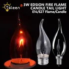 TSLEEN 8x E27 E14 Светодиодная лампа Эдисона новая свеча Кукуруза лампа Мерцающая наконечник лампа винтажный мерцающий эффект пламя огня светильник  220 В