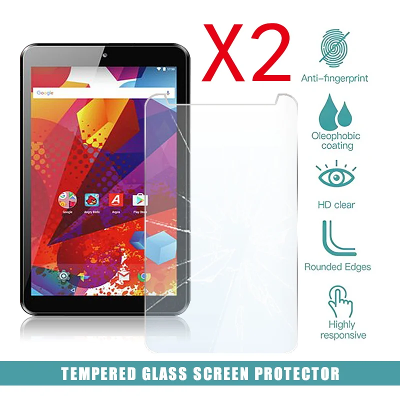 

2Pcs Tablet Tempered Glass Screen Protector Cover for Argos Alba 7 Inch Android Tablet PC Anti-Screen Breakage Tempered Film