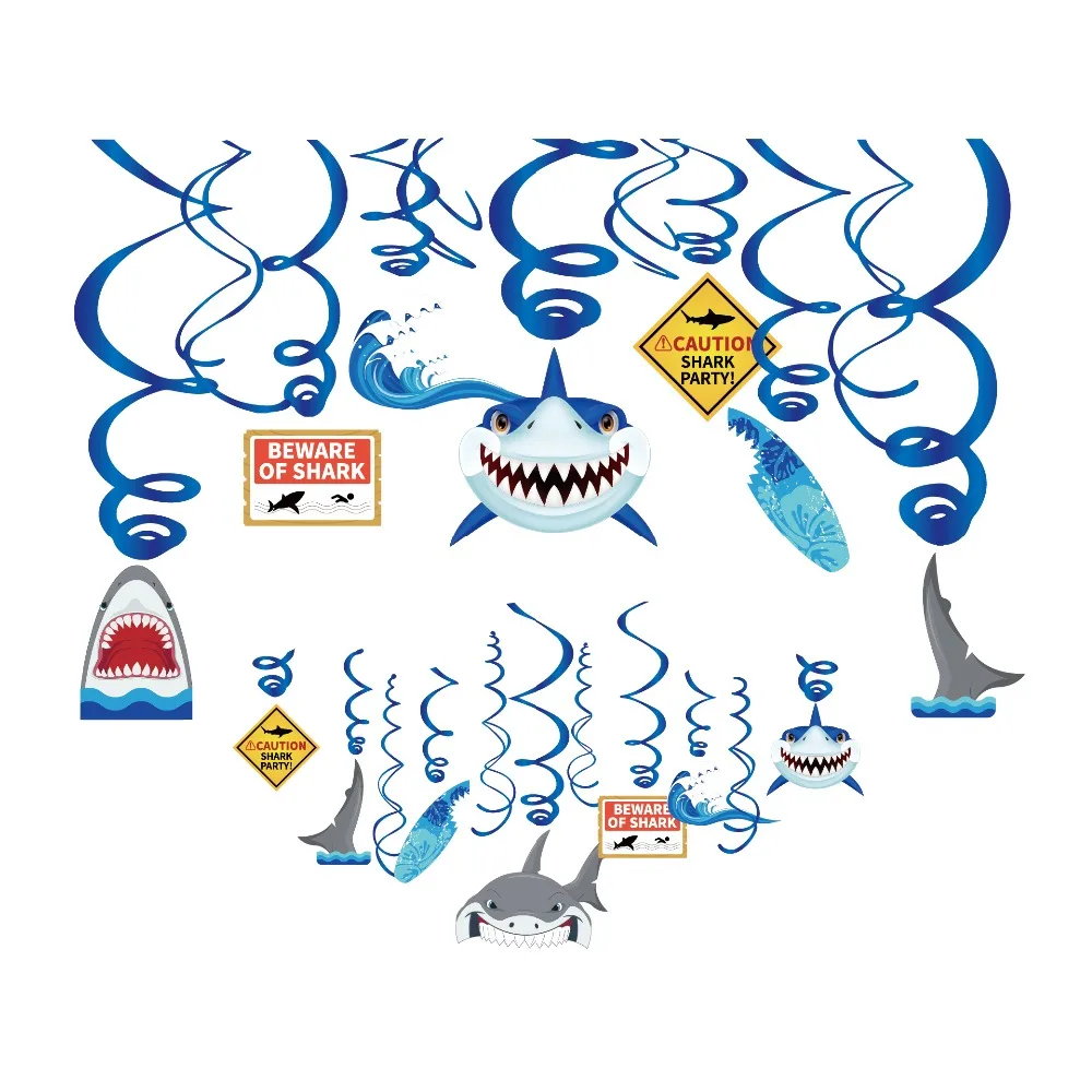 30 шт. синий спирали акулы тематическая вечеринка на день рождения сувениры с
