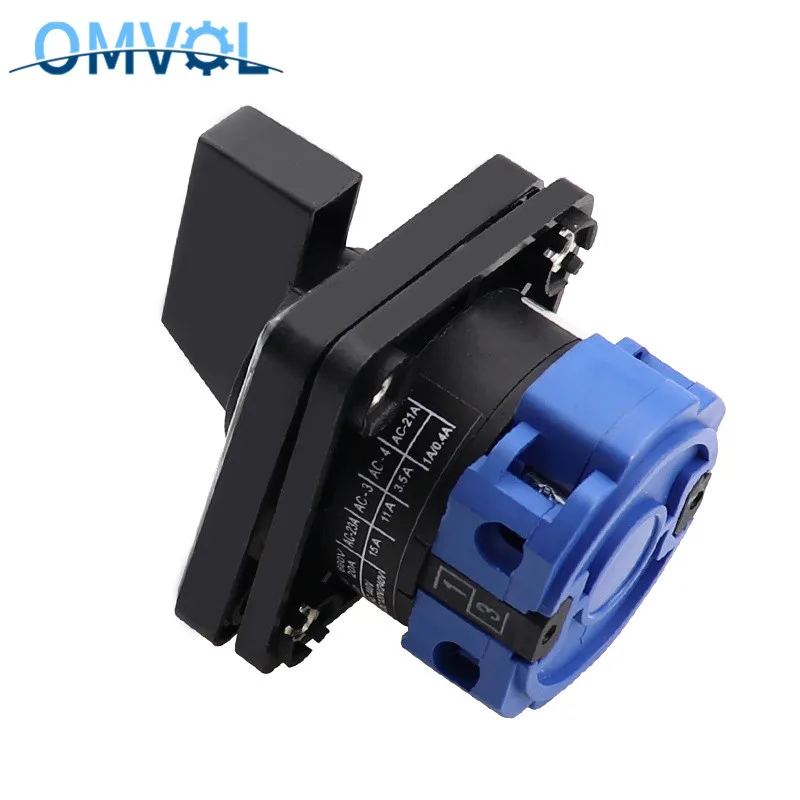 Кулачковый переключатель 3 позиционный 1 полюсный 4 контактный поворотный 660 В 20A