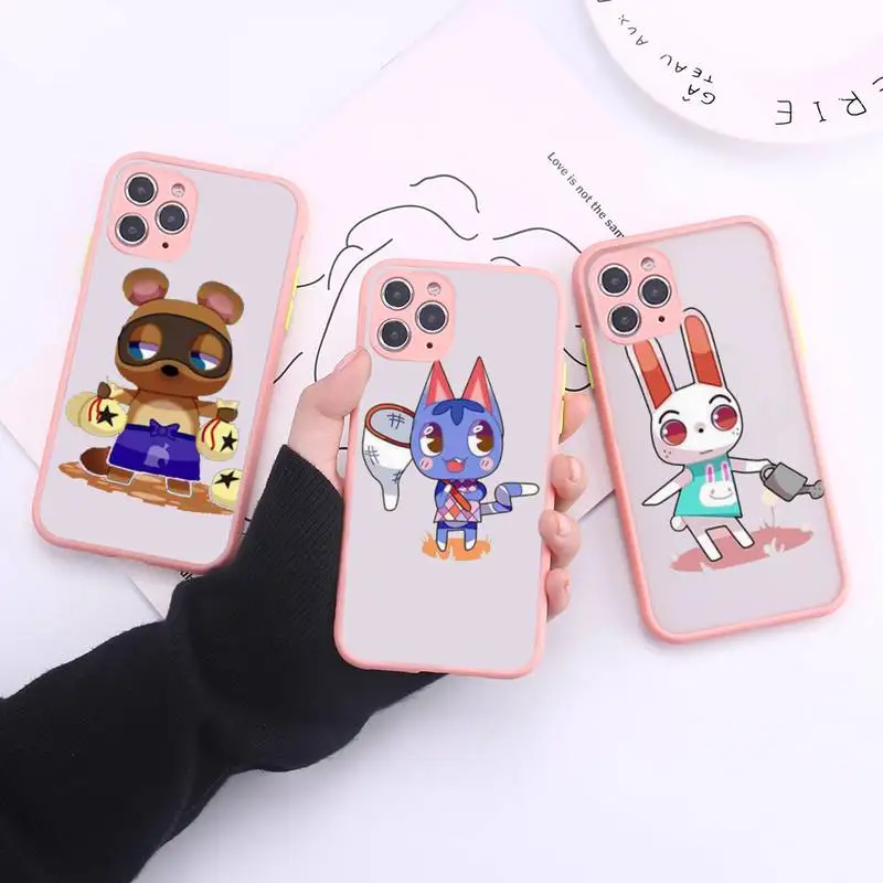 

Animal Crossing Phone Case Transparent Matte For IPhone 7 8 11 12 S Mini Pro X XS XR MAX Plus Cover Shell