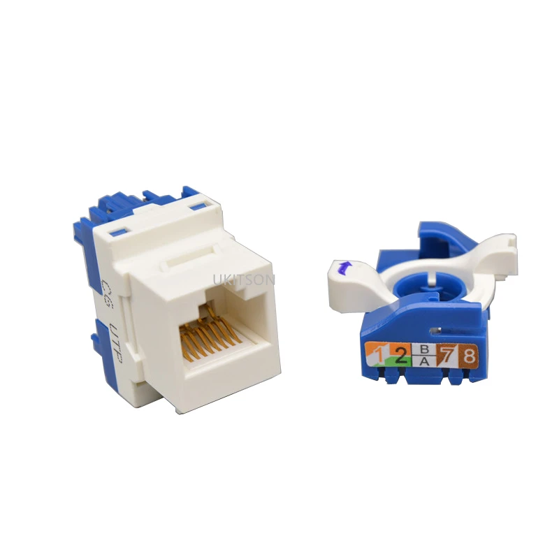 Фото LAN-вставка без инструментов CAT6 RJ45, модуль Ethernet Keystone Jack Gigabit UTP №4