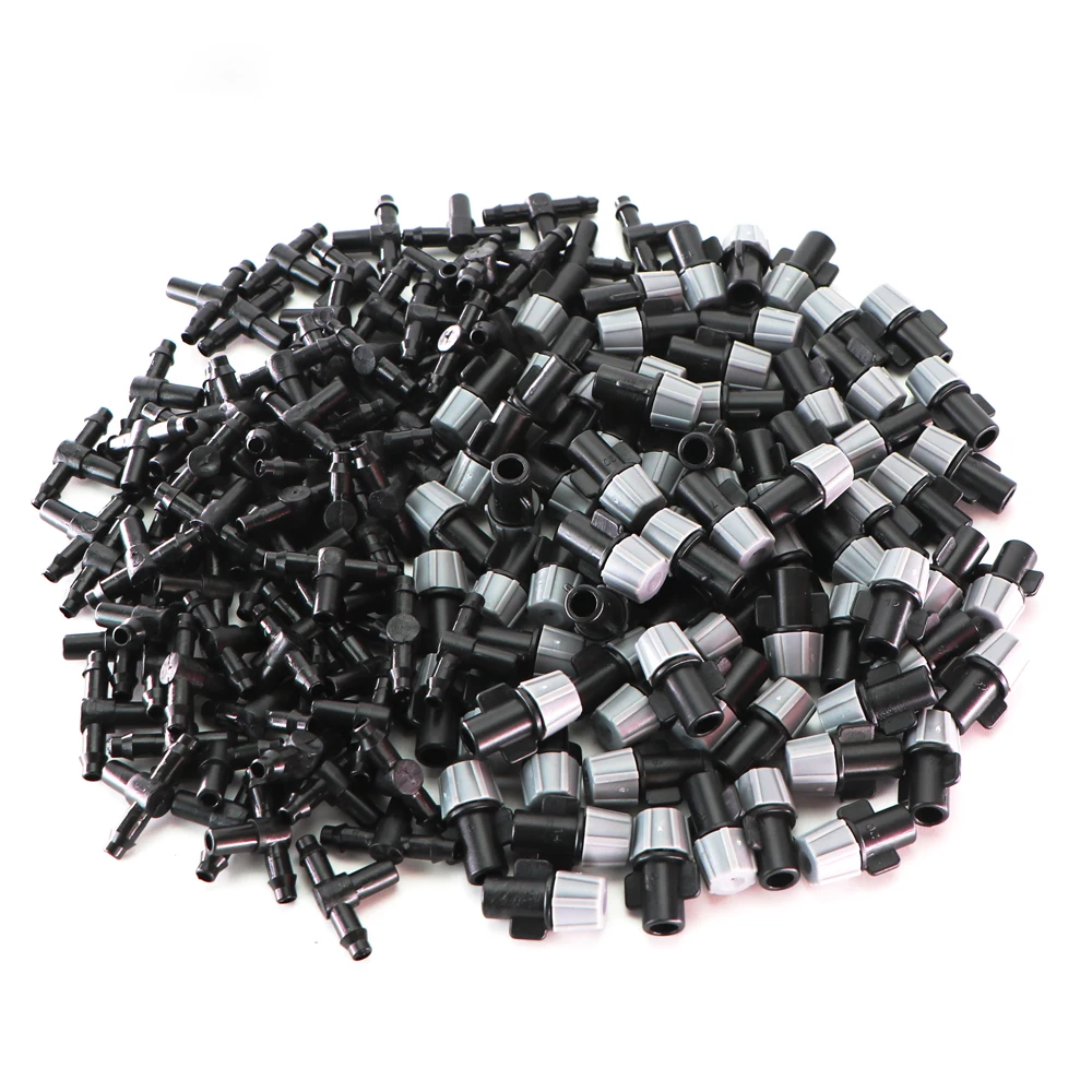 20PCS Adjustable Garden Drip Irrigation Misting Nozzles Dripper Sprayer 360° Atomization Sprinkler with 4/7mm Tee Barb Connector |