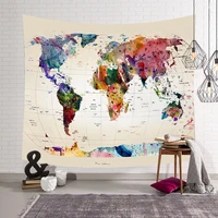 hanging cloth leisure bedroom decoration nordic world map tapestry background cloth