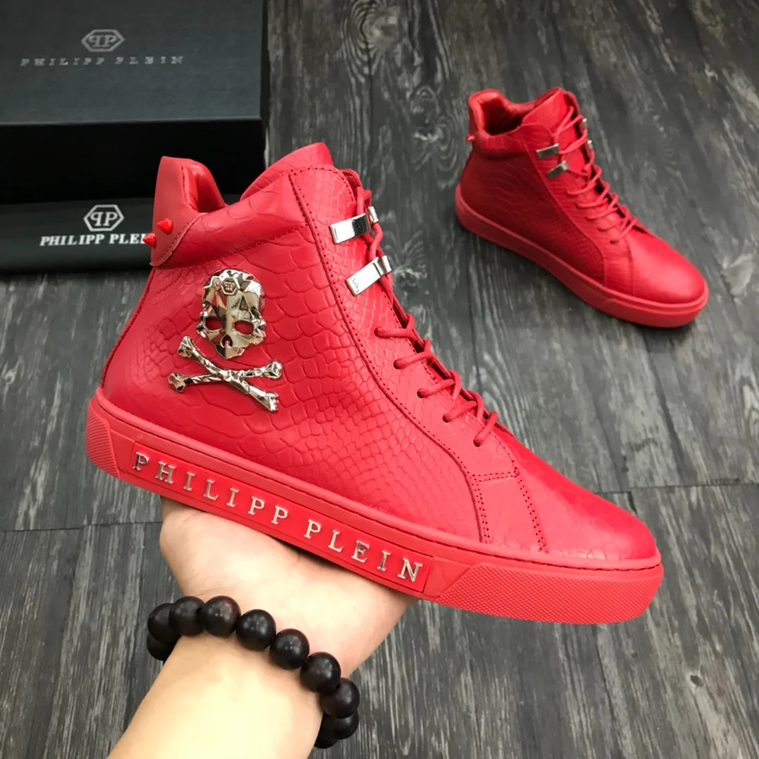 

Top Quality Philipp Plein Men's Leather Casual Shoes for Fashion Running Shoes Casual Shoes Outdoor Sports Shoes Sneakers H030