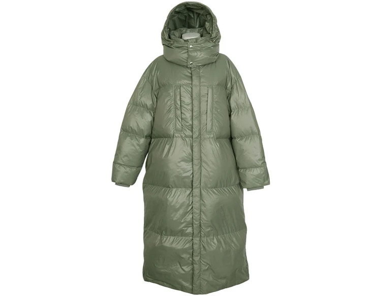 CHEERART Plus Size Long Winter Coat Women Parka Loose Puffer Jacket Hooded Bubble Coat Anorak Fashion Clothing