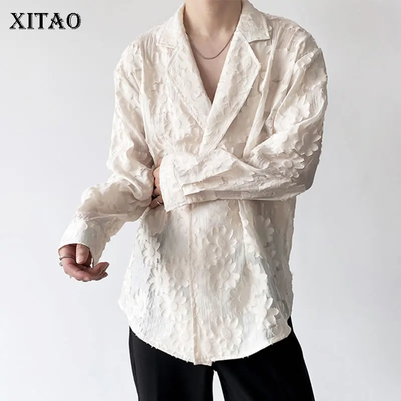 

XITAO Single Breast Blouse Fashion New Women Full Sleeve 2021 Minority Autumn Solid Color Elegant Shirt Loose Top WMD2073