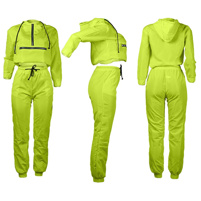 

Echoine 2 Piece Set Women Sportwear Tracksuit Women Set Crop Top Pants Long Sleeve Turn Down Collar Ladies Suit 2019 New Autumn